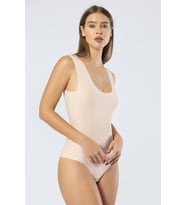 Türen Kadın Lazer Kesim Askılı Pamuklu Çıtçıtlı Body (Ten)