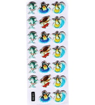 Sticker Kabartmalı Sticker Defter Planlayıcı Etiket (cb586) 16x7 cm- Penguen Yunus Kaplumbağa