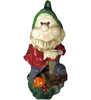 ODUNCU CÜCE GNOME, 23 cm. El Boyaması Biblo, Dekoratif El Sanatları, ev&ofis için özgün dekor ürünü