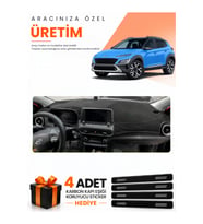 HYUNDAİ KONA (2020-2022) Uyumlu Torpido Koruma Örtüsü Oto Kılıfı - Siyah