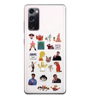 Samsung Galaxy S20 FE Uyumlu Sticker Tasarımlı Şeffaf Telefon Kılıfı