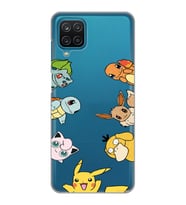 Samsung Galaxy M32 Uyumlu Pokemon Tüm Karakterler Tasarımlı Şeffaf Telefon Kılıfı