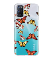 PrintiFy Oppo A92  ile Uyumlu 1mm Slim Fit Water Color 2 Baskılı Şeffaf  Kılıf