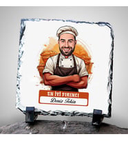 Kişiye Özel Hediye Karikatürlü En Başarılı Kadın Fırıncı Dekoratif Taş