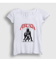 Presmono Kadın Beyaz Cover Band Maneskin T-Shirt 356912tt
