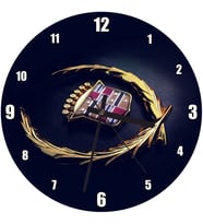 Cakatablo Siyah Zemin Cadillac Logo Duvar Saati