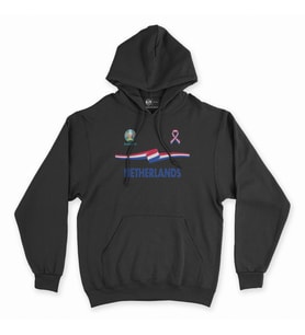 Hollanda Euro 2020 Siyah Kapşonlu Sweatshirt Hoddie