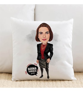 Kişiye Özel Harika Kadın Karikatürlü Yastık