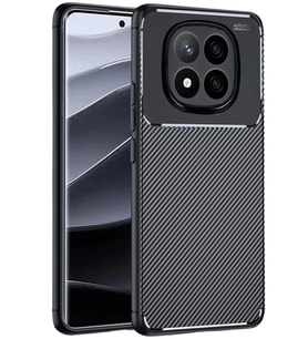 Pilelistore   Xiaomi Redmi Note 14 Pro 5G Kılıf Auto Focus Karbon Kapak - Siyah