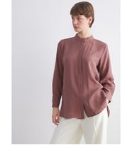 LCWAIKIKI Classic Kahverengi Oversize Modal Karışımlı Kadın Gömlek Tunik