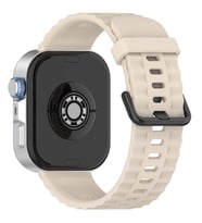 Huawei Watch Fit 4/Fit 4 Pro/Fit 3 Kordon Silikon Dalga Desen Şerit Band 23 (Fit (Siy.Byz.Kareli Dsn.)