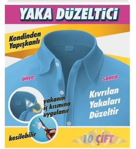 Yaka Düzleştirici Düzeltici Yapışkanlı Balin Kıvrılan Yakaları Düzeltir 20Adet