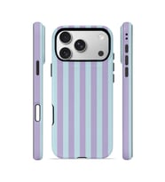 iPhone 17 Pro Max Vorian Çift Katmanlı MagSafe Kılıf Lilac Riviera Stripe
