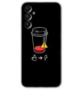 Galaxy A05s Kılıf HD Desen Baskılı Kılıf - Coffee Battery