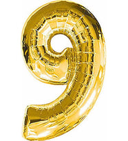 Pazariz  Balon 9 Rakam Folyo Balon Gold 40'inch