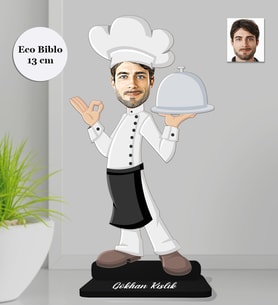 Kişiye Özel Aşçı Erkek Ahşap Eco Biblo -4