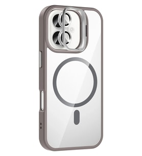 Pilelistore   Apple iPhone 16 Plus Remim Lensli Magsafe Standlı Kapak - Titan Gri