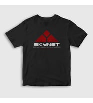 Presmono Unisex Çocuk Siyah Skynet Film The Terminator T-Shirt 254972tt