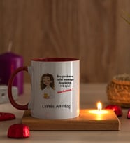 Kişiye Özel Ruh Eşimi Nasıl Bulayım Esprili Ahşap Altlıklı Mumlu Kırmızı Kupa