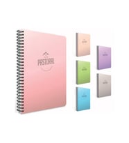 Gıpta Pastoral Spiralli PP Kapak Defter 17x24 cm 72 yp Çizgili (Karışık)
