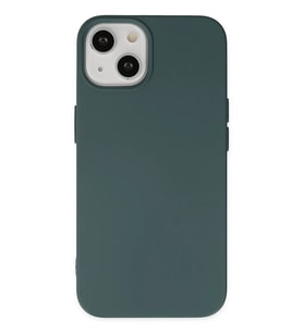 Mey İthalat® iPhone 14 Plus Kılıf Nano içi Kadife Silikon - Koyu Yeşil
