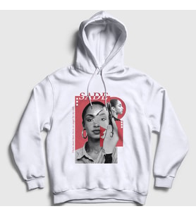 Presmono Unisex Beyaz Angel Müzik Sade Kapüşonlu Sweatshirt 552801tt