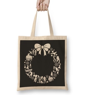 Guardians Of The Galaxy Christmas Wreath Pattern Bez Çanta Uzun Saplı