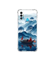 PrintiFy Tecno Spark7t ile Uyumlu Simya Serisi Sonsuz Akış Tasarımlı Uv Baskılı Köşe Korumalı Antişok Kılıf