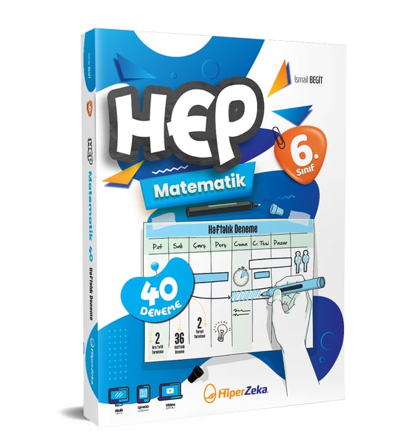 Hiper Zeka Yayınları 6. Sınıf Matematik Hep Haftalık Deneme Föyleri