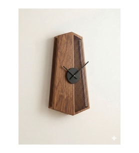 Obelix Dekoratif Ahşap Duvar Saati – Modern ve Şık Tasarım 30x55 cm. Ceviz Renk