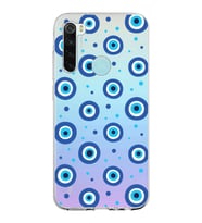 PrintiFy Xiaomi Redmi Note 8 ile Uyumlu 1mm Slim Fit Nazar Boncuğu 1 Baskılı Şeffaf  Kılıf