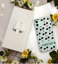 Mickey Damga Tasarımlı Kişiye Özel Şeffaf Telefon Kılıfı (Tüm Telefon Modelleri Mevcuttur.) - Hediye Kutulu