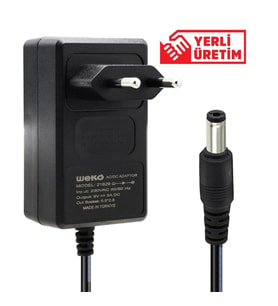 Weko 9 Volt - 3 Amper 5.5x2.5 Uçlu Priz Tipi Plastik Kasa Adaptör