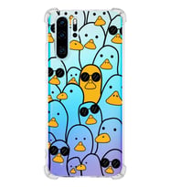 Huawei P30 Pro  Köşe Korumalı Antişok Kapak Duck Tasarımlı Şeffaf  Kılıf