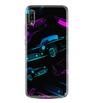 Huawei Y6 2019 Kılıf Silikon Desen Özel Seri Cars Neon 1618