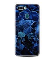 Oppo A5S A15 A16 A54 A55 A73 A74 Kılıf Desemli Silikon Blue Foid 1628