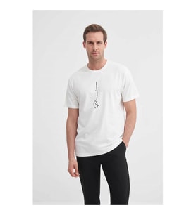 Cazador Regular Fit Ekru Erkek T-Shirt 40910