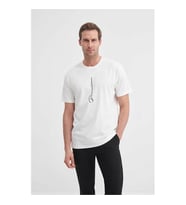 Cazador Regular Fit Ekru Erkek T-Shirt 40910