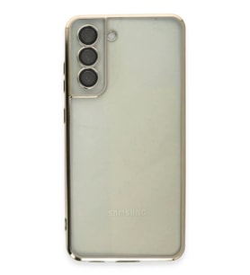 Newface Samsung Galaxy S21 FE Kılıf Razer Lensli Silikon - Gold