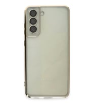 Newface Samsung Galaxy S21 FE Kılıf Razer Lensli Silikon - Gold