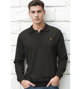 V4007 DEWBERRY ERKEK SWEATSHIRT-DÜZ SİYAH