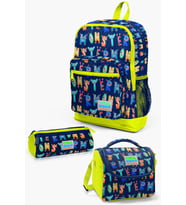 Coral High Kids Lacivert Neon Sarı Monster Desenli 3’lü Okul Çanta Seti SET0123726