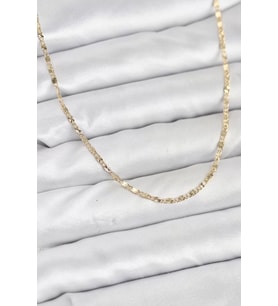 CM 14K Gold Renk Lazer İnce Zincirli Kadın Kolye - TJ-BKO10926