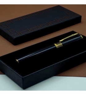 Dodes Gold İşlemeli Siyah Metal Roller Kalem