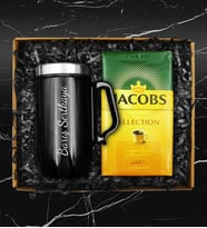 Kişiye Özel Çelik Bardak Termos & 250 Gram Jacobs Selection Filtre Kahve