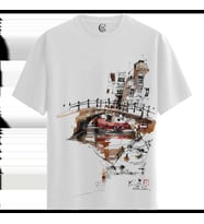 Canal Reflection - %100 Pamuklu Erkek Beyaz Tişört - Premium Quality (Siyah - Beyaz)