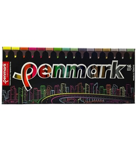 PENMARK HS-505-16S 4 NEON+4 PASTEL +4 TROPİK+4 SİMLİ 16 LI FOSFORLU KALEM SETİ SÜPER KUTU