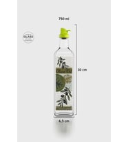 Renga Oslo Desenli 750 ml Yeşil Kapaklı Cam Yağlık 152012