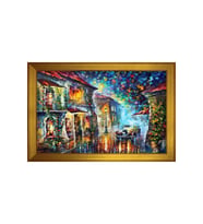 Manzara Temalı Kanvas Tablo 80 x 110 cm Gold Çerçeve
