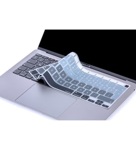 Laptop MacBook Air 13inc Klavye Koruyucu A2179 A2337 için Türkçe Baskı Ombre (Siyah-Gri)